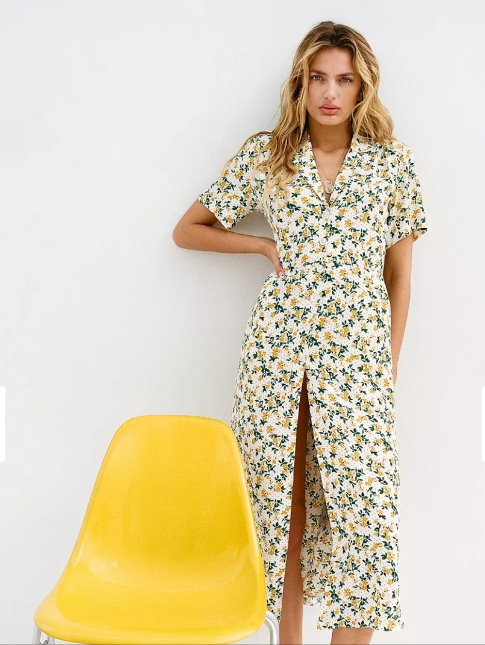 Y2K Mila Midi Shirt Dress Size Medium From Urban Outfitters